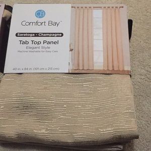 New shimmery cream curtains